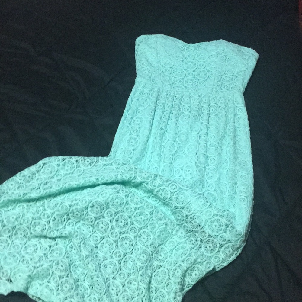 Long teal dress